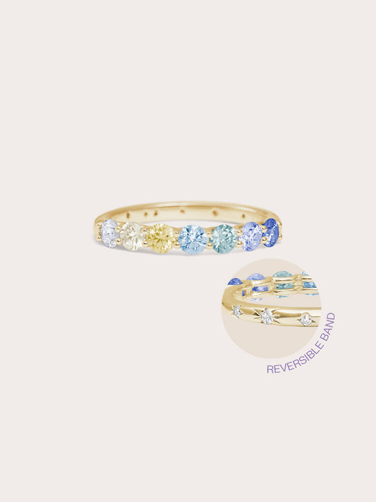 Beachside Moissanite Eternity Band in 18k Gold Vermeil from Mondays Made