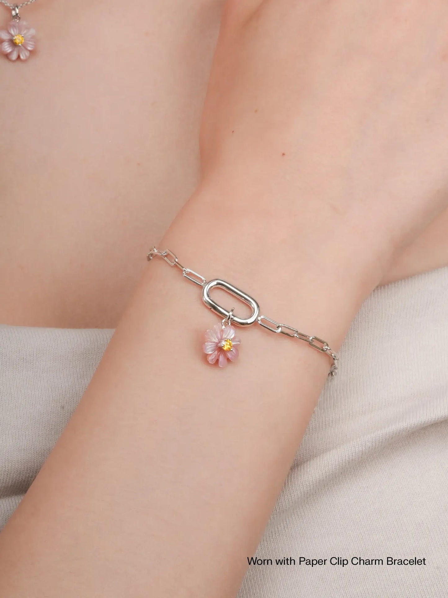 Carved Cosmos Charm in S925 Rhodium Vermeil from Mondays Made