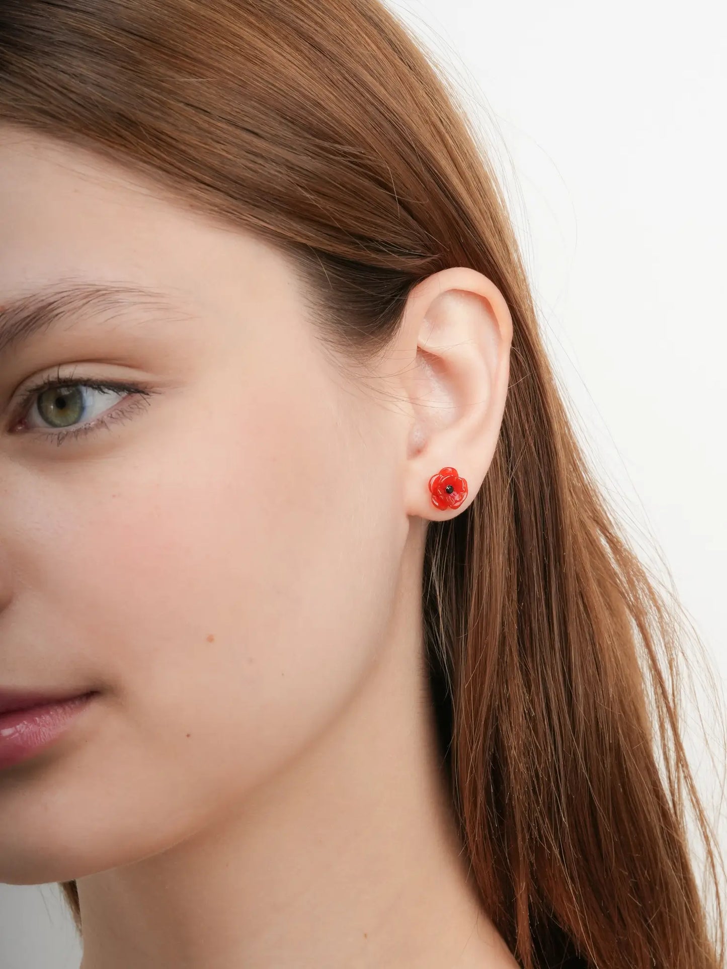 Carved Poppy Stud Earrings in from Mondays Made