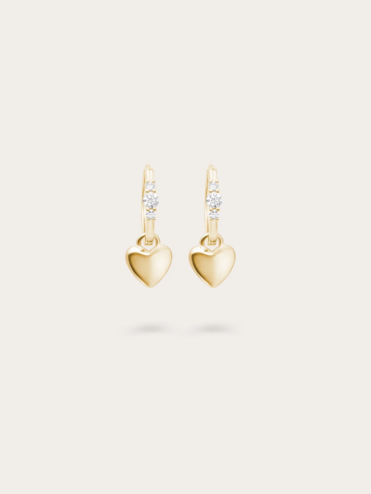 Clover Heart Detachable Huggie Earrings