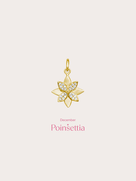 Poinsettia Charm in 18k Gold Vermeil from Mondays Made