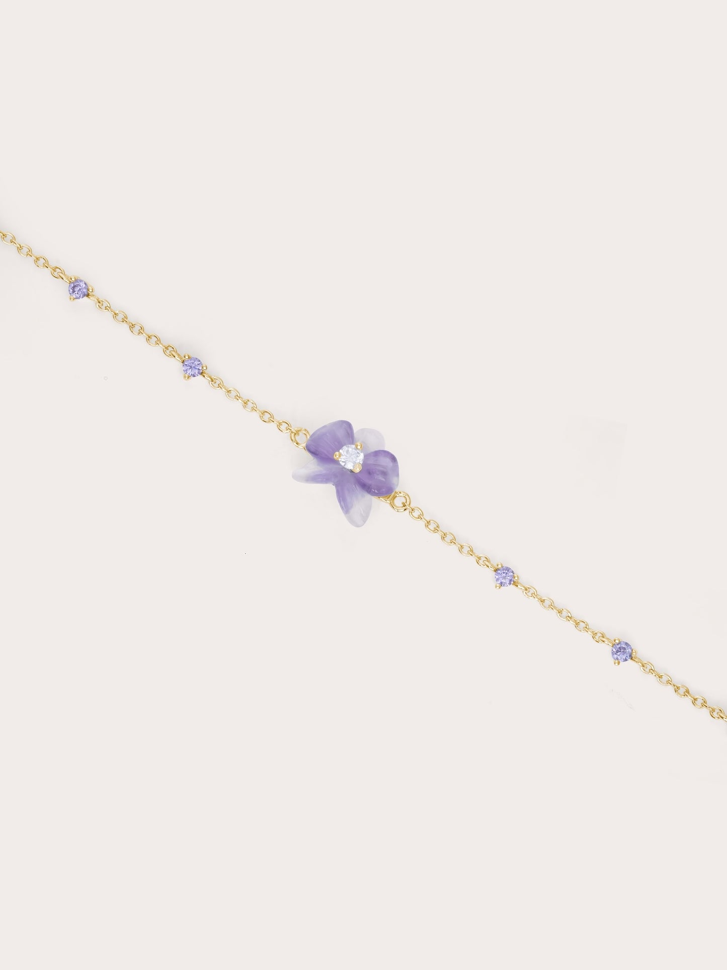 Purple Orchid Bracelet in 18k Gold Vermeil from Mondays Made