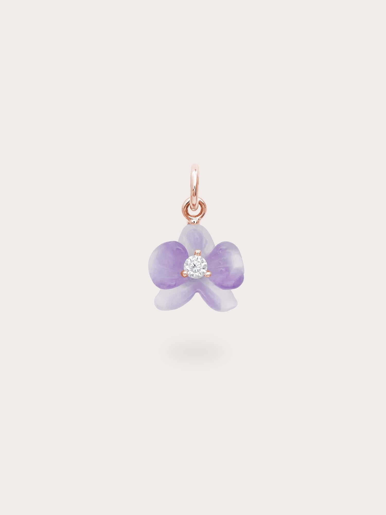 Purple Orchid Charm in 18k Rose Gold Vermeil from Mondays Made