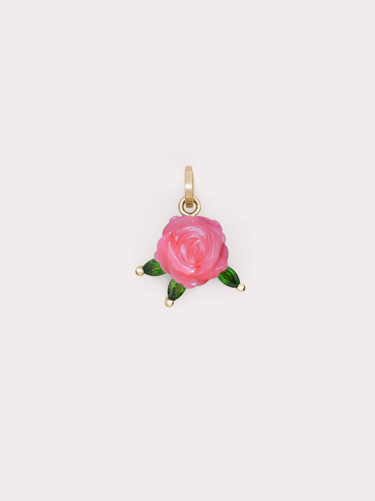 Carved Rose Charm in 18k Gold Vermeil from Mondays Made