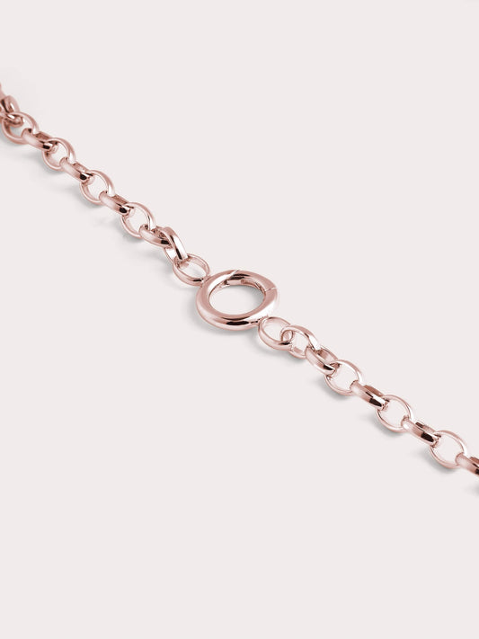 Rolo Chain Charm Bracelet in 18k Rose Gold Vermeil from Mondays Made