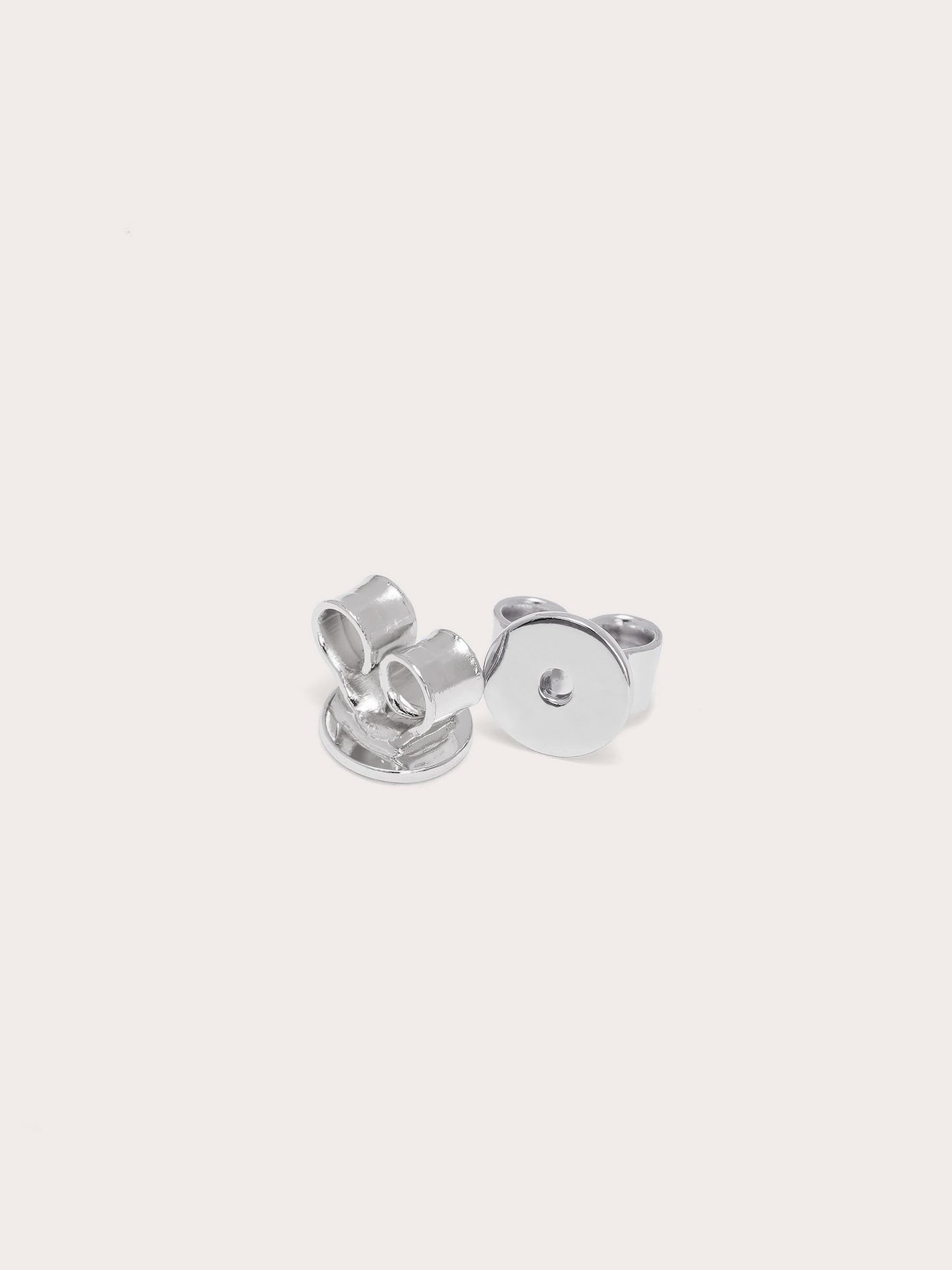 Stud earring backing in s925 rhodium vermeil