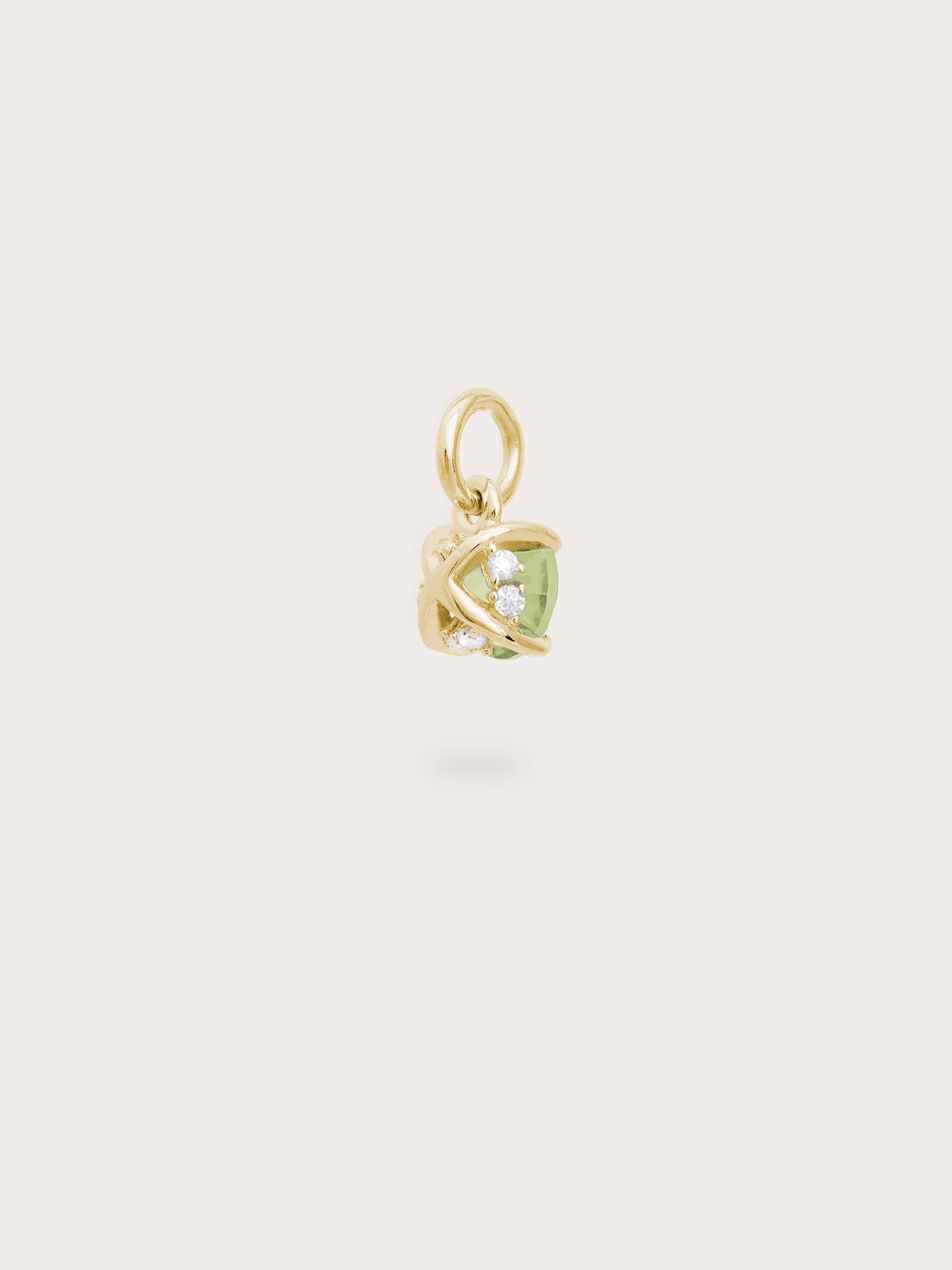 August Birthstone Charm - Peridot in 18k Gold Vermeil from Mondays Made