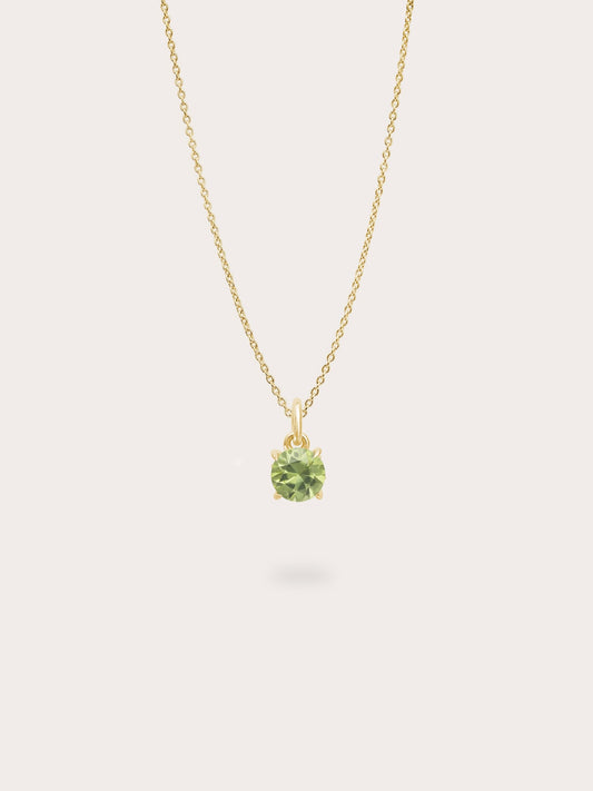August Birthstone Necklace - Peridot in 18k Gold Vermeil from Mondays Made