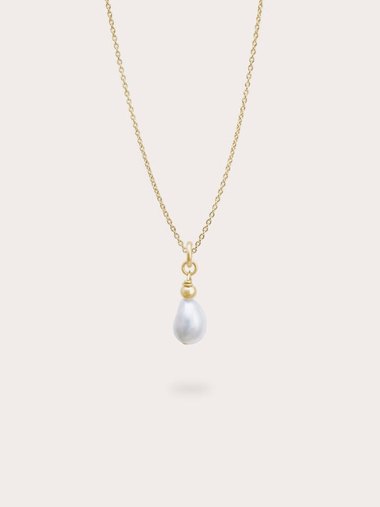 Baroque Pearl Drop Necklace in 18k Gold Vermeil from Mondays Made