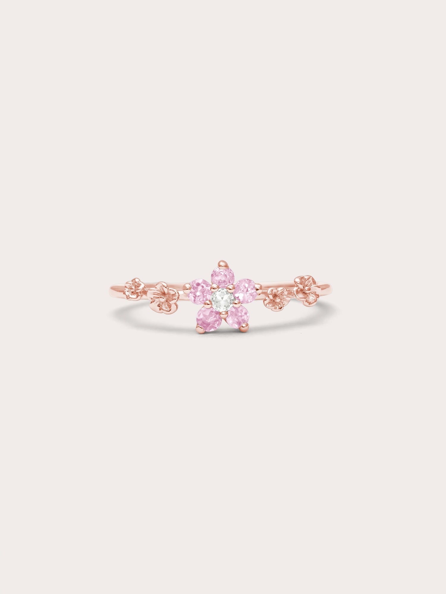 Blush Blossom Ring - Pink Sapphire in 18k Rose Gold Vermeil from Mondays Made