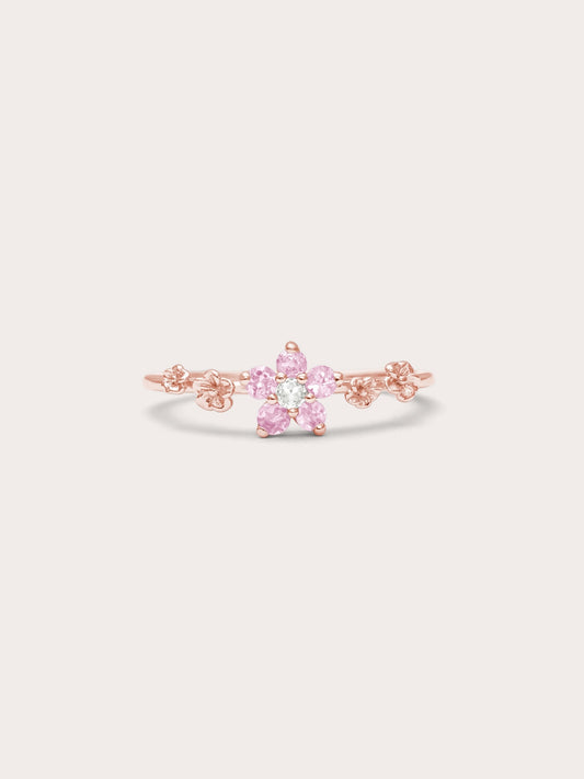 Blush Blossom Ring - Pink Sapphire in 18k Rose Gold Vermeil from Mondays Made