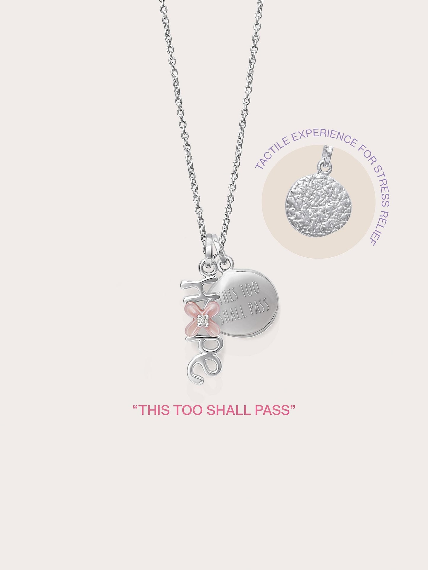 Hope Necklace Set in S925 Rhodium Vermeil from Mondays Made