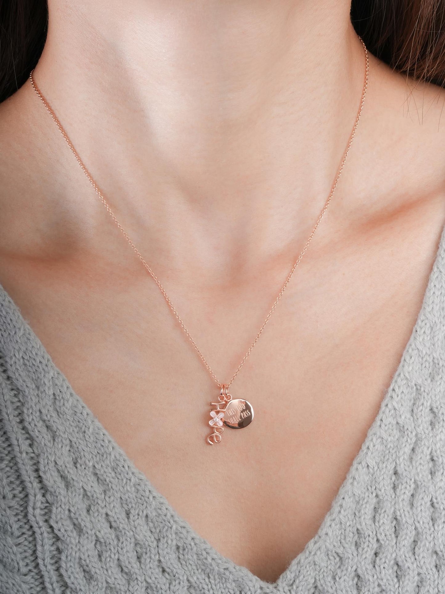 Hope Necklace Set in 18k Rose Gold Vermeil from Mondays Made