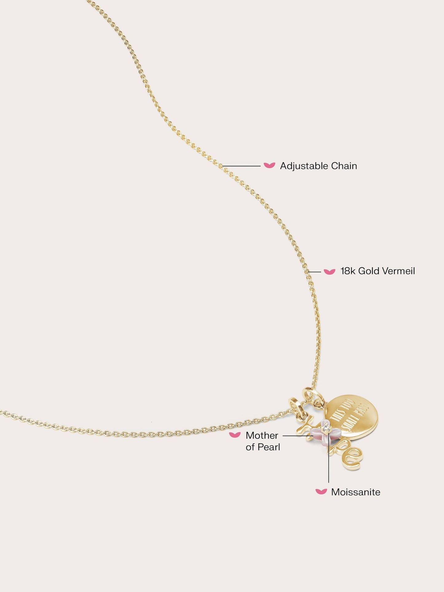 Hope Necklace Set in 18k Gold Vermeil from Mondays Made