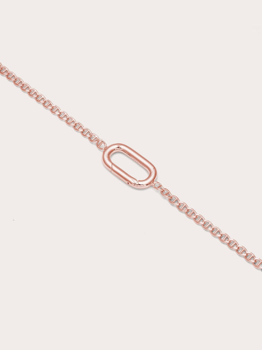 Mariner Chain Charm Bracelet in 18k Rose Gold Vermeil from Mondays Made
