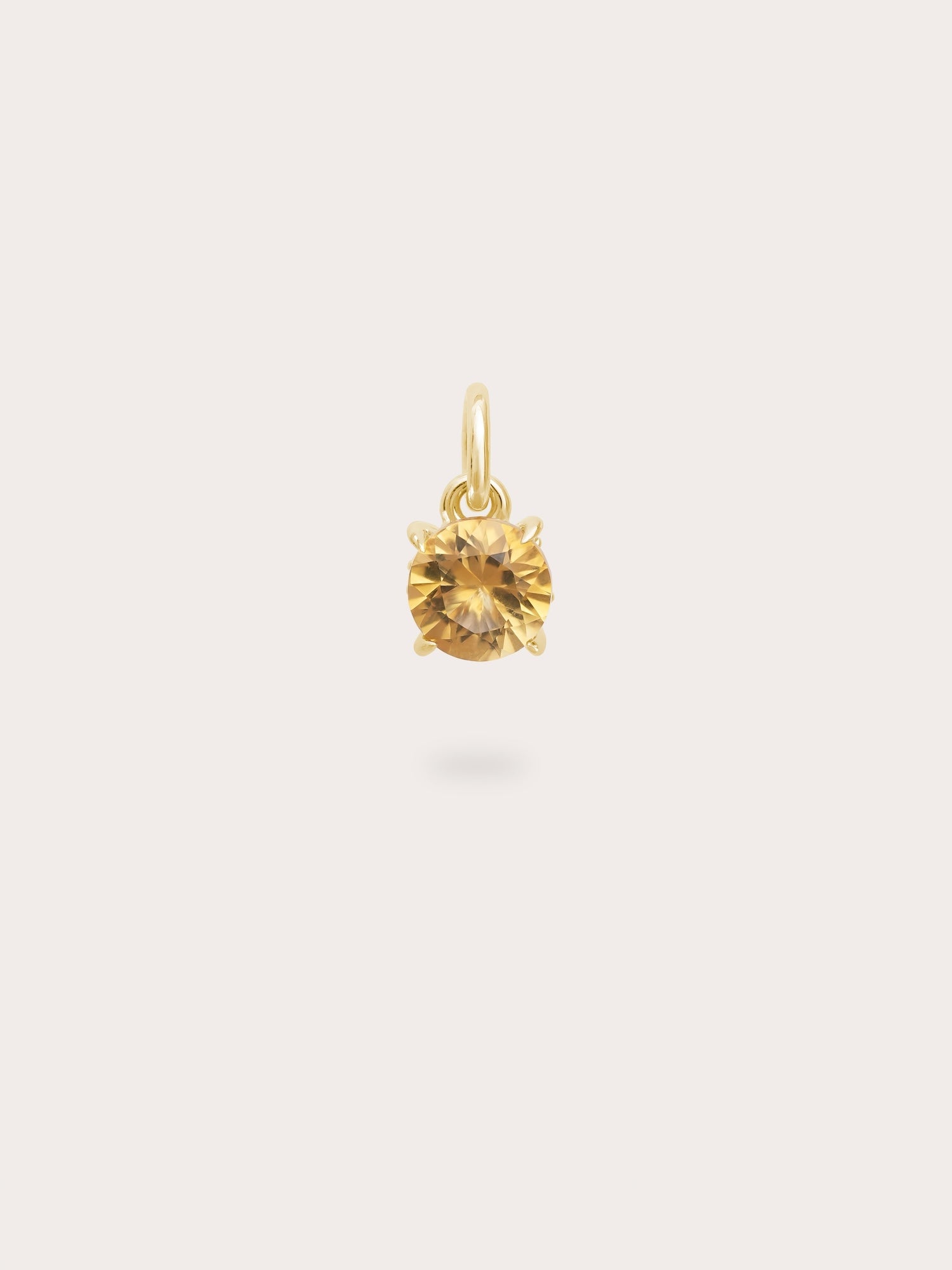 November Birthstone Charm - Citrine in 18k Gold Vermeil from Mondays Made