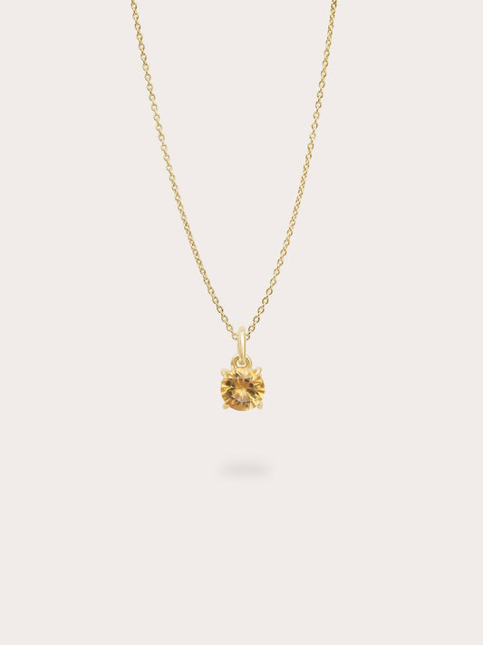 November Birthstone Necklace - Citrine in 18k Gold Vermeil from Mondays Made