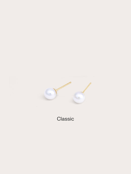 Akoya Pearl Stud Earrings (Classic) in 18k Gold Vermeil from Mondays Made