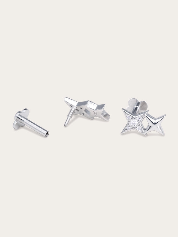 Duo Sparkle Flatback Earring