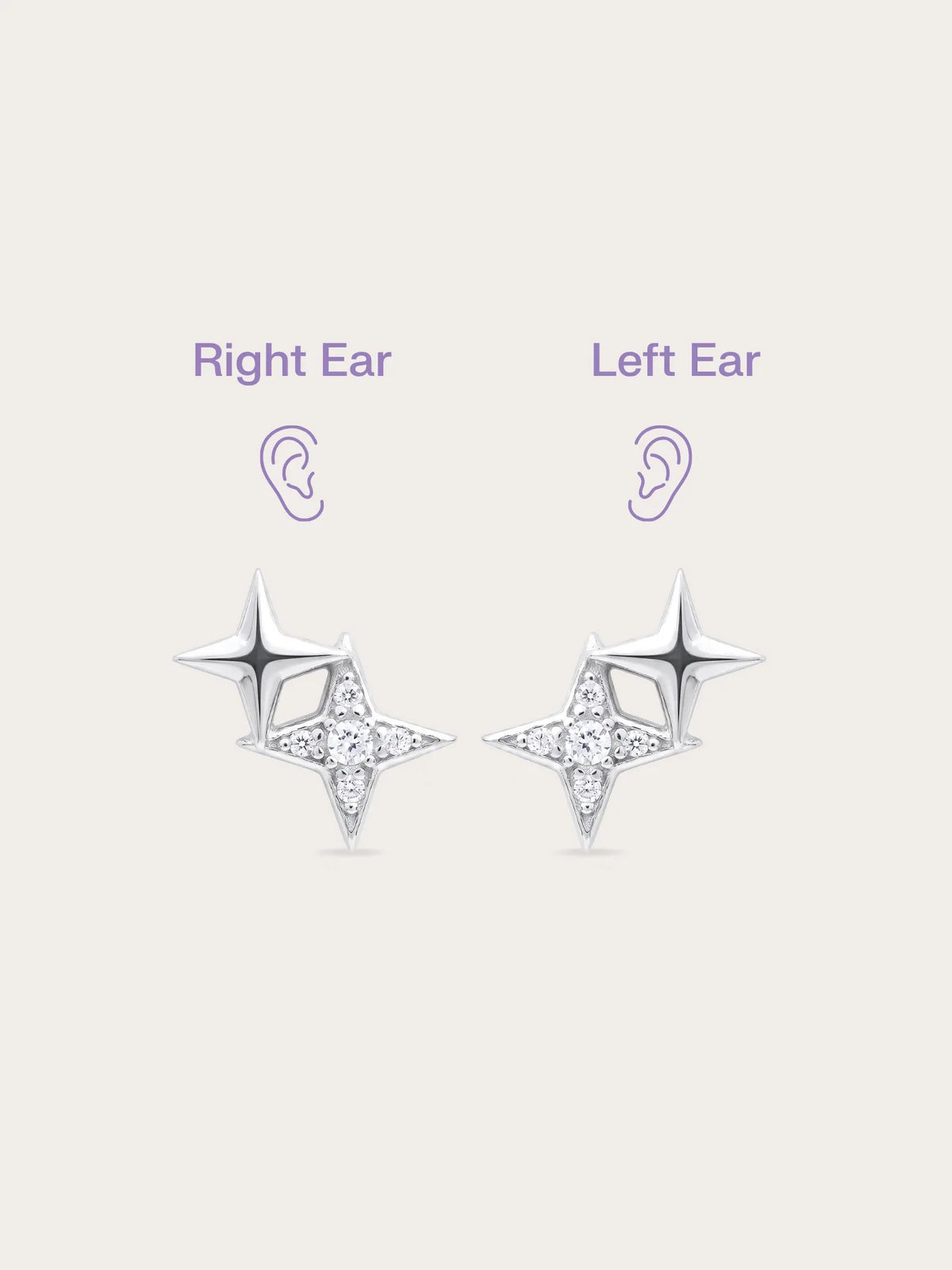 Duo Sparkle Flatback Earring