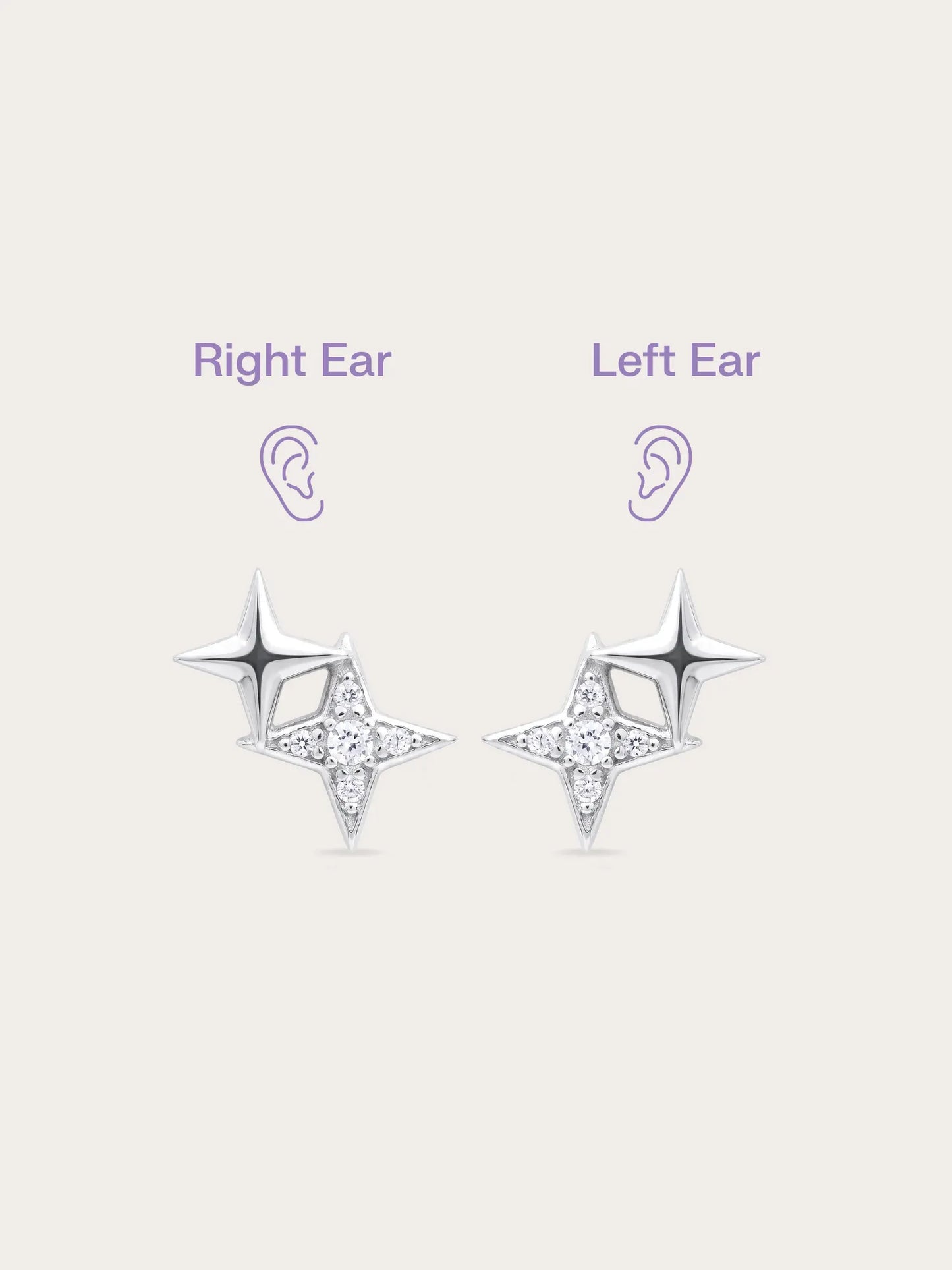 Duo Sparkle Flatback Earring