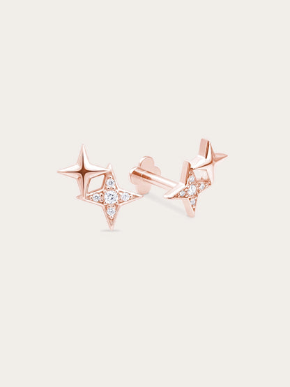 Duo Sparkle Flatback Earring