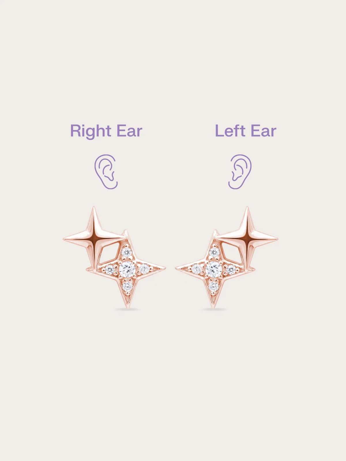 Duo Sparkle Flatback Earring