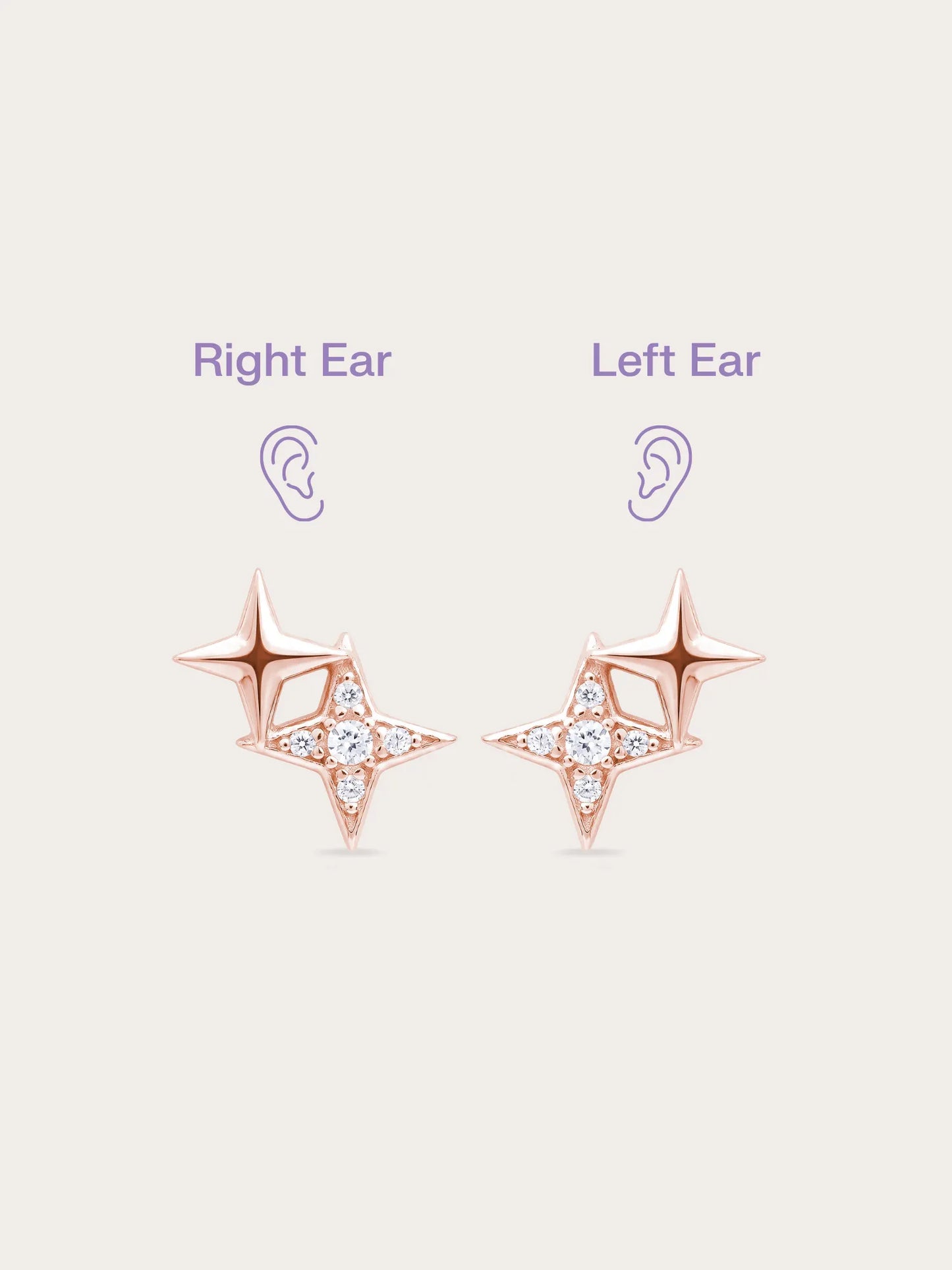 Duo Sparkle Flatback Earring