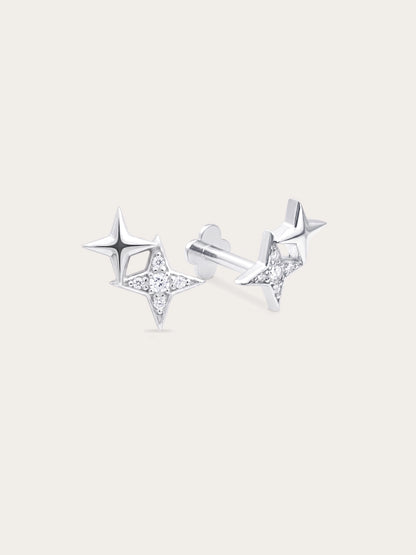 Duo Sparkle Flatback Earring
