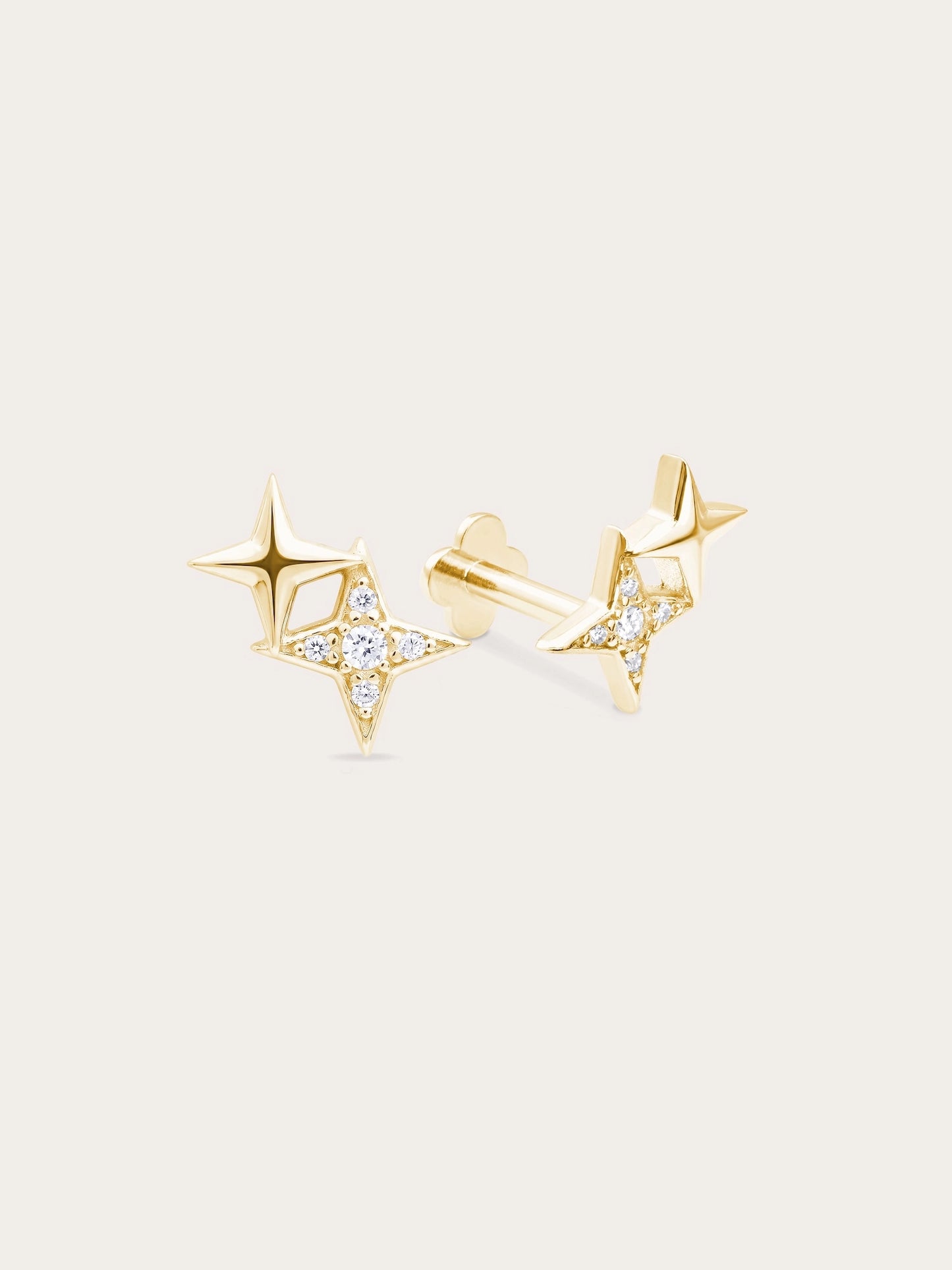 Duo Sparkle Flatback Earring