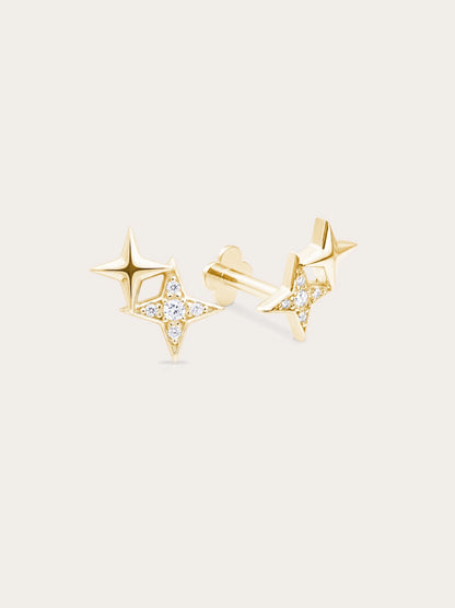 Duo Sparkle Flatback Earring