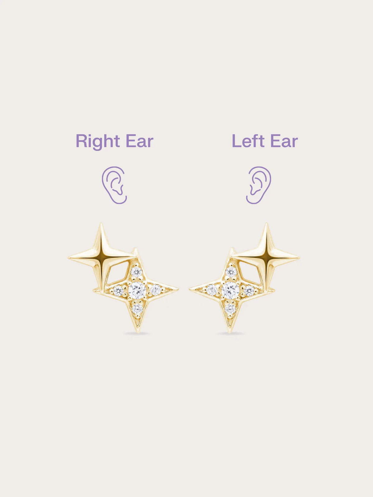 Duo Sparkle Flatback Earring