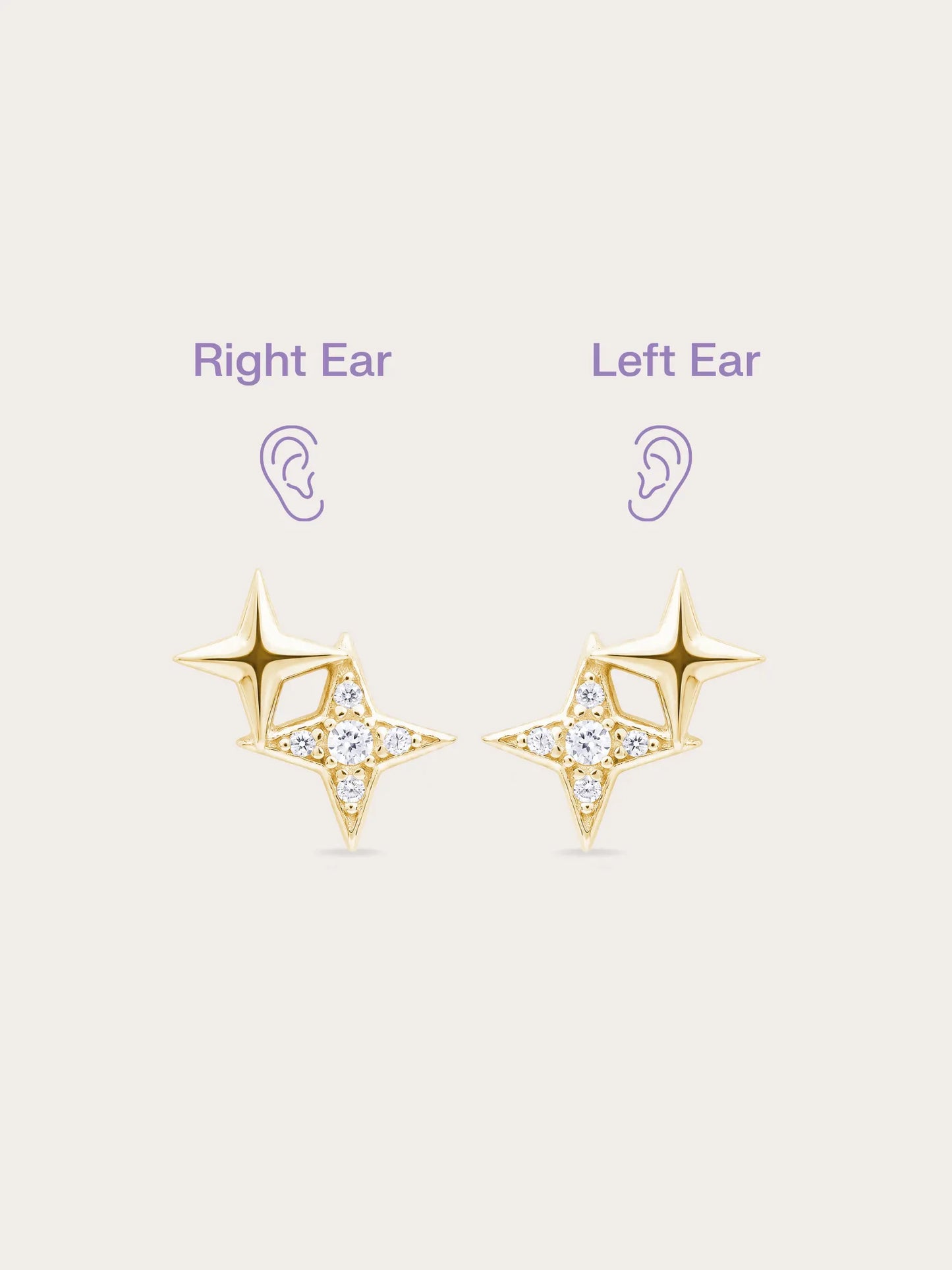 Duo Sparkle Flatback Earring