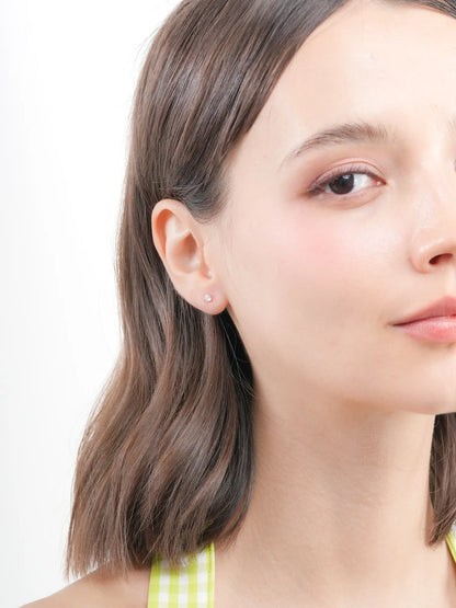 Solitaire Moissanite Flatback Earring (0.1ct)
