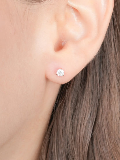 Solitaire Moissanite Flatback Earring (0.25ct)