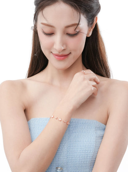 Sky Fullof Stars Bracelet Reversible 18K Rose Gold (3) – Mondays Made Flower & Birthstone Jewelry Singapore