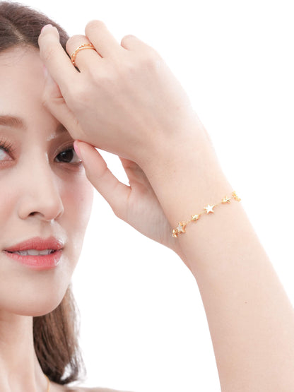 Sky Fullof Stars Bracelet Reversible 18K Gold (3) – Mondays Made Flower & Birthstone Jewelry Singapore