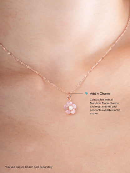 Add Charm 18K Rose Gold (3) – Mondays Made Flower & Birthstone Jewelry Singapore