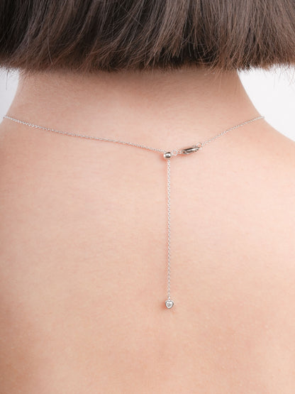 Adjustable Necklace S925 Silver Rhodium (3) – Mondays Made Flower & Birthstone Jewelry Singapore