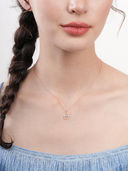 Aquarius Necklace Zodiac Jewelry 18K Rose Gold (2) – Mondays Made Flower & Birthstone Jewelry Singapore