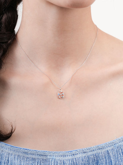 Aquarius Necklace Zodiac Jewelry S925 Silver Rhodium (2) – Mondays Made Flower & Birthstone Jewelry Singapore