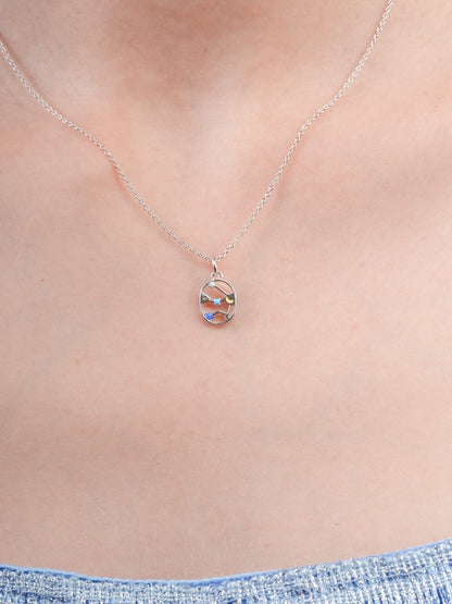 Aquarius Necklace Zodiac Jewelry S925 Silver Rhodium (3) – Mondays Made Flower & Birthstone Jewelry Singapore