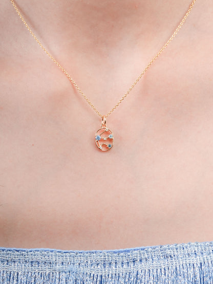 Aquarius Necklace Zodiac Jewelry 18K Gold (1) – Mondays Made Flower & Birthstone Jewelry Singapore