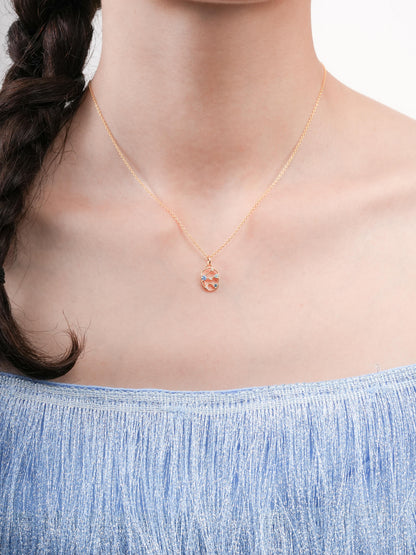 Aquarius Necklace Zodiac Jewelry 18K Gold (2) – Mondays Made Flower & Birthstone Jewelry Singapore