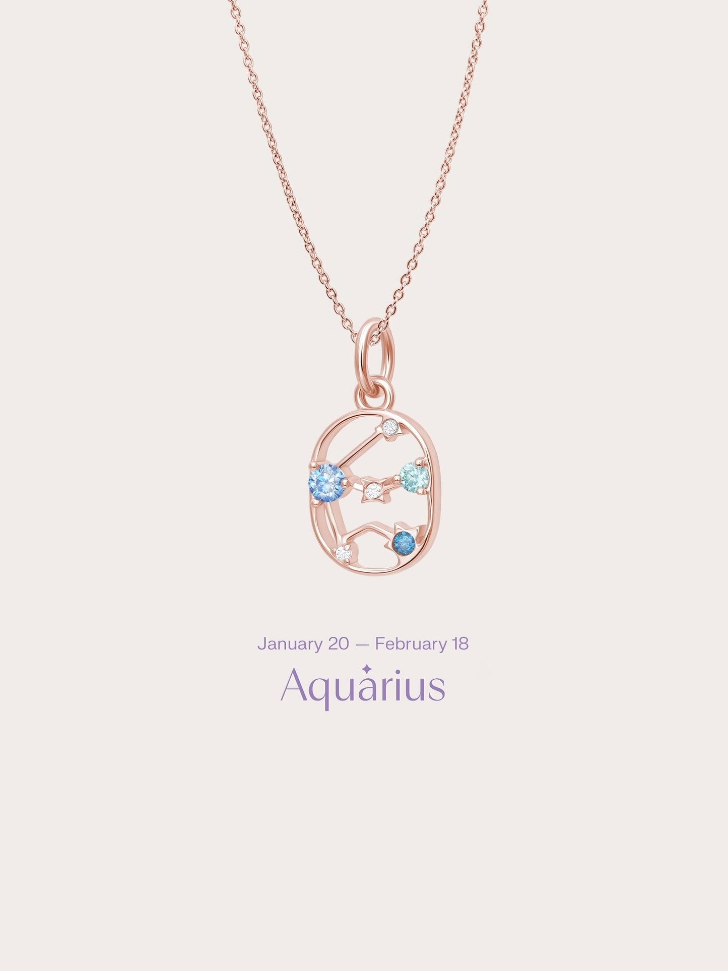 Aquarius Necklace - Zodiac Sign Jewelry
