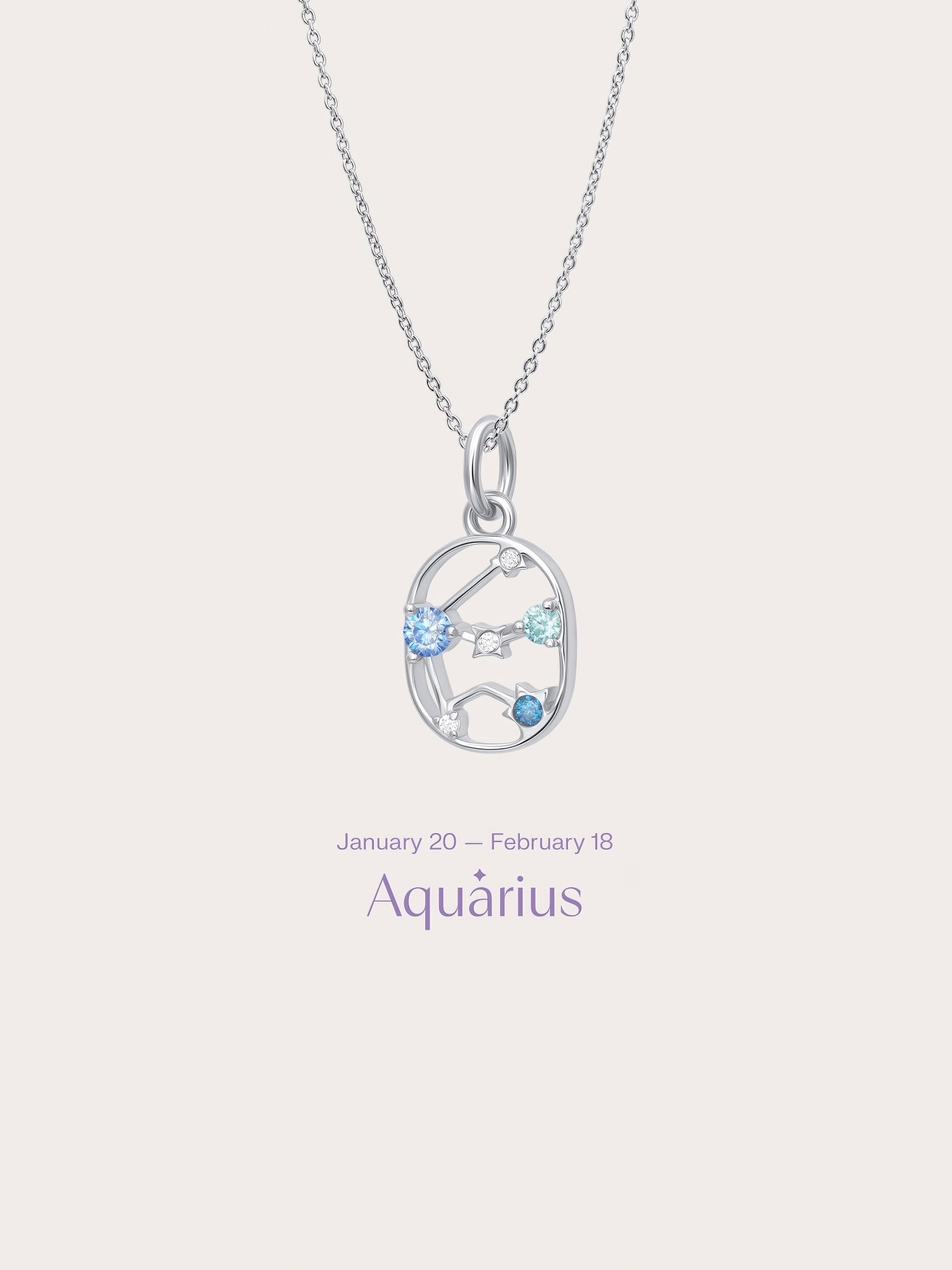 Aquarius Necklace | Zodiac Sign Jewelry | Mondays Made