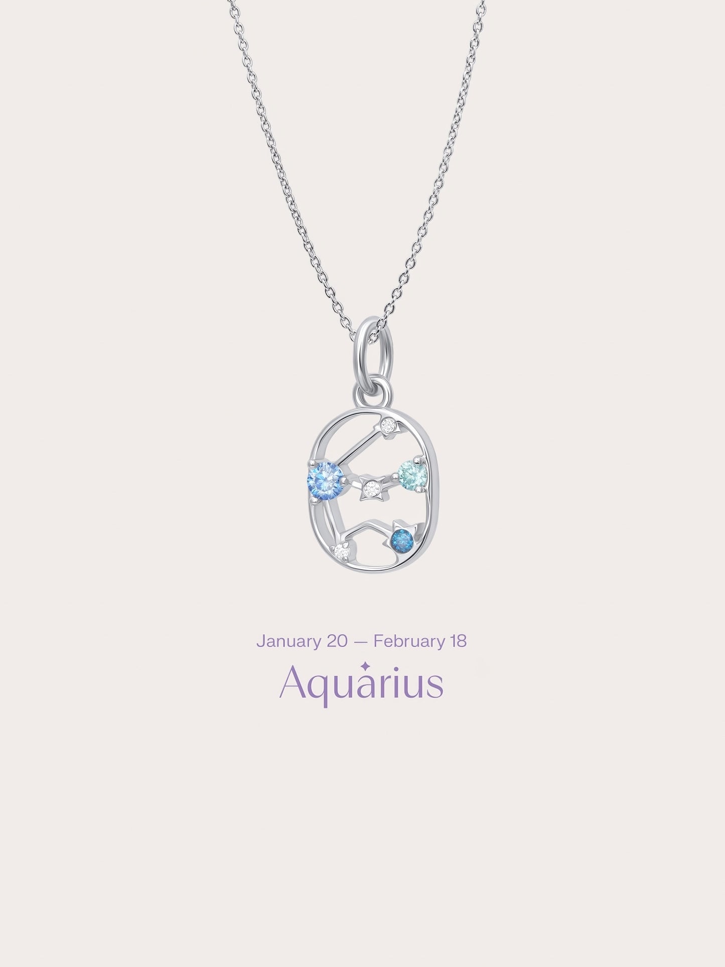 Aquarius Necklace - Zodiac Sign Jewelry