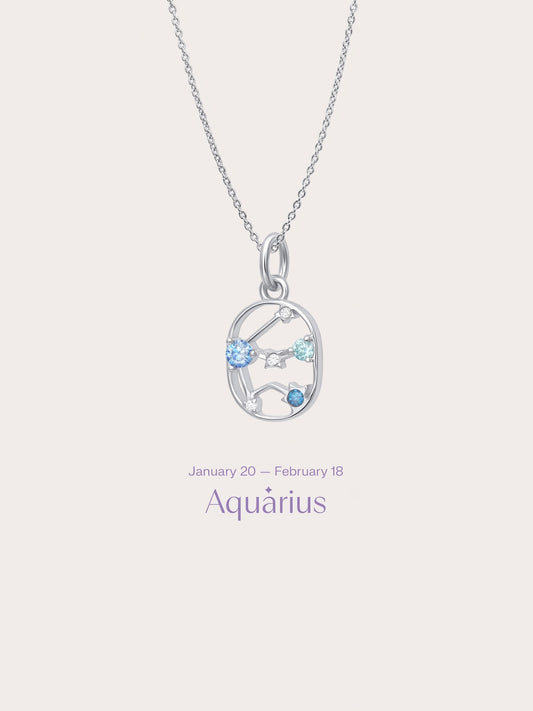 Aquarius Necklace - Zodiac Sign Jewelry