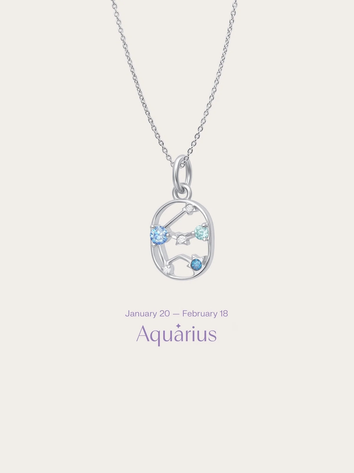 Aquarius Necklace - Zodiac Sign Jewelry