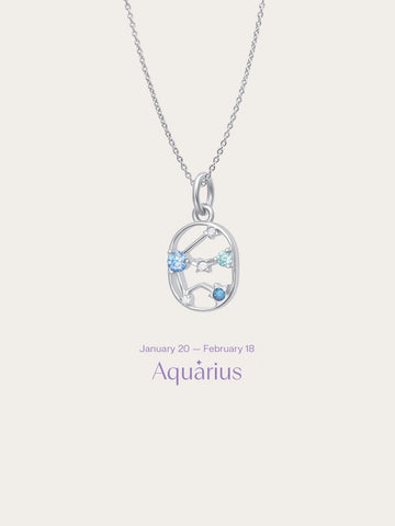 Aquarius Necklace - Zodiac Sign Jewelry